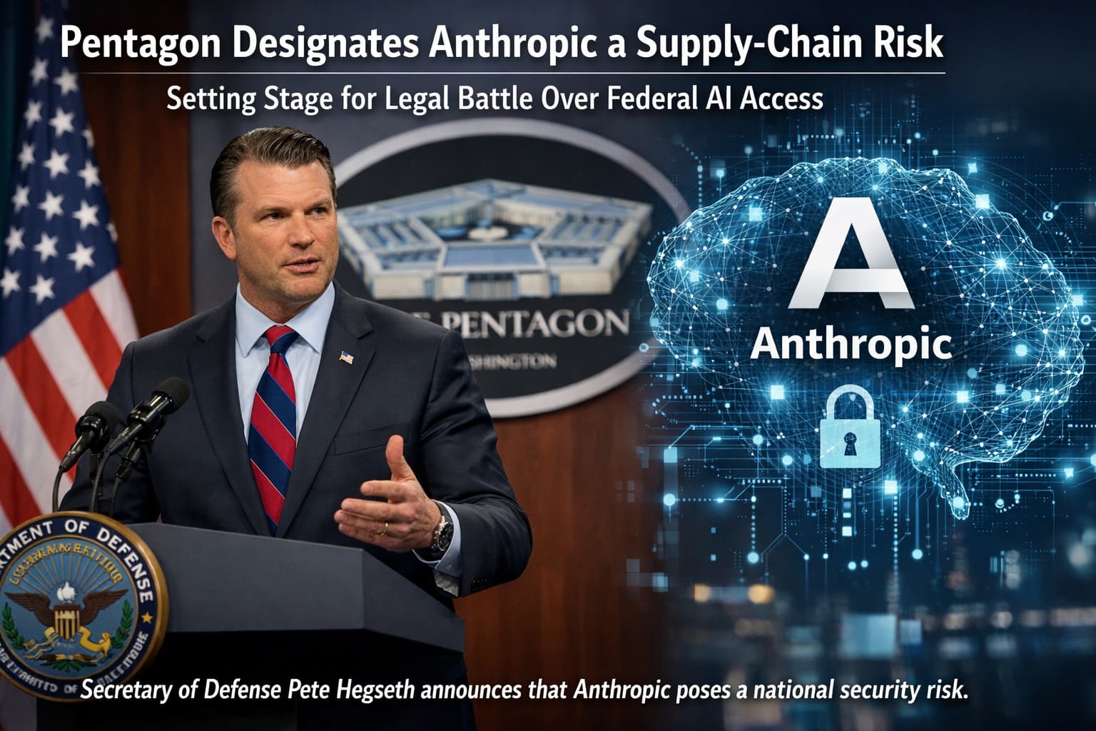 Pentagon Designates Anthropic a Supply-Chain Risk, Setting Stage for Legal Battle Over Federal AI Access